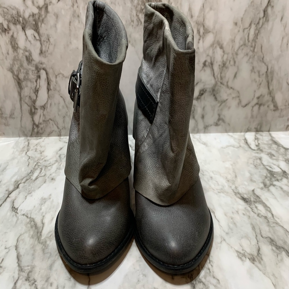 Mojo Moxy | Grey Buckle Detail Booties - Picture 2 of 5
